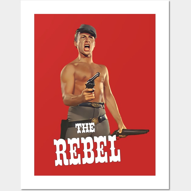 The Rebel - Nick Adams - 50s Tv Western Wall Art by wildzerouk